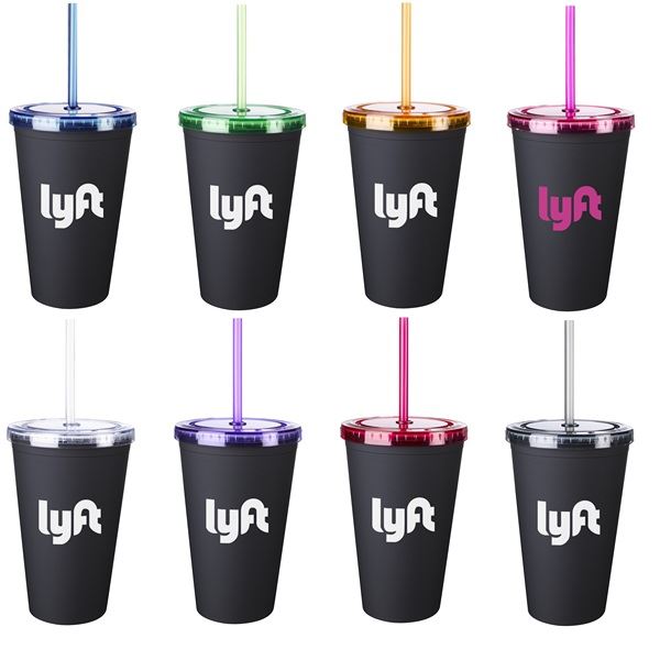 DH5958 16 Oz. Newport Tumbler with Straw And Custom Imprint
